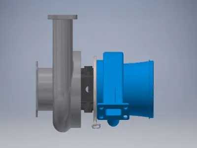 turbogruppo turbocharger 3d model 3D model