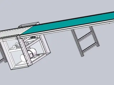 Line roller conveyor 3D model