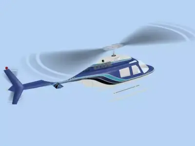 Bell 206 Jet Ranger Low-poly 3D model
