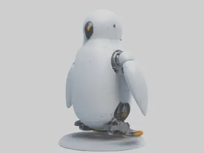 Robot version of a robot penguin model 3D model