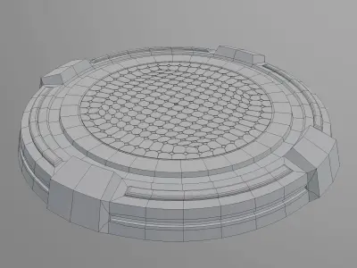 Scifi pedestal turntable Free low-poly 3D model