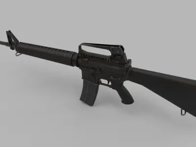 M16A4 Assault Rifle Low-poly 3D model Low-poly 3D model