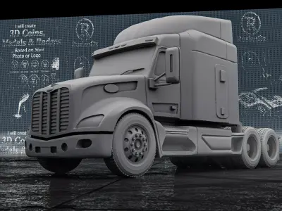 Peterbilt 579  3D Printable Truck Model 3D print model