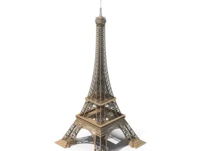 3D model of the Eiffel Tower in France 3D model
