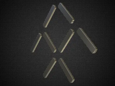 faraday future logo 3D model