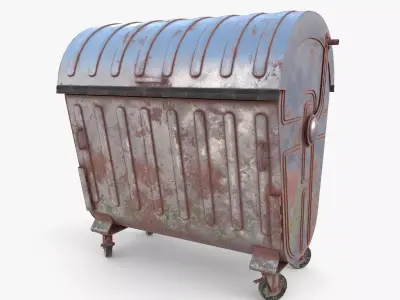 Dumpster v1 weathered Low-poly 3D model
