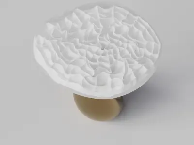 Stacklab Mura Sculptural Side Table in Glass and Bronze 3D model