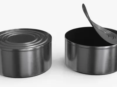 Tin Can v2 Low-poly 3D model