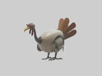 Robot version of a turkey model 3D model