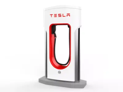Tesla Electric Vehicle Charging Station 3D model