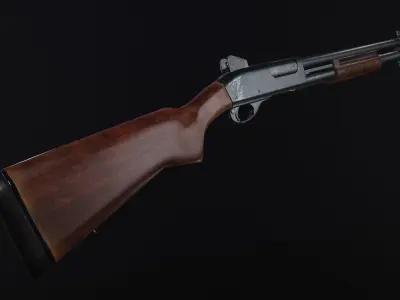 Remington 870 Low-poly 3D model