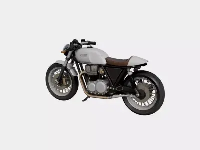 Cafe Racer Motorcycle 3D Model Vintage Frame Custom Bike 3D model purchase