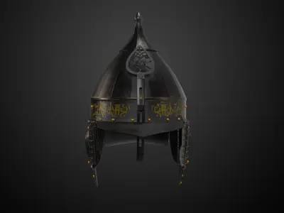 Ottoman Warrior Helmet - Game Ready 3D Model 3D model