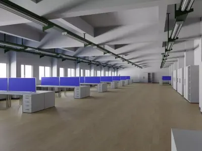 Office Interior 1 Low-poly 3D model