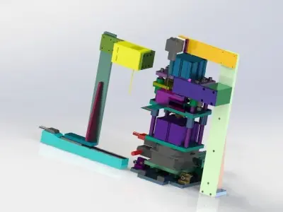 Ccd stamping mechanism Low-poly 3D model