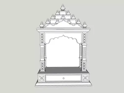 indian jodhpuri stone jharokha temple 3D model
