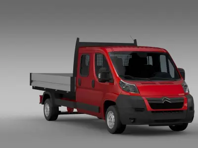 Citroen Jumper Crew Cab Truck 2009-2014 3D model