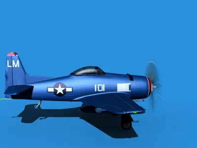 Grumman F8F-2 Bearcat V01 3D model