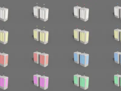 PBR Sci-Fi Building A28 Low-poly 3D model