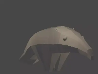 Low-Poly Anteater animal Free low-poly 3D model