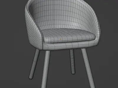 Modern Chair 3D model 5