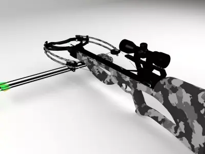 Crossbow with scope 3D model