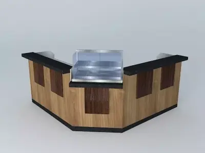 Kit314 Refrigerated Counter Cup and Pia by Alex Marques Free 3D model