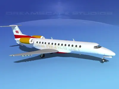 Embraer ERJ-135 New Mexico Jet 3D model