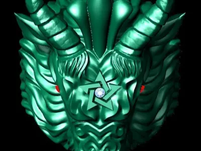 Nhan Nam Dau De - Men Ring Goat Head 3D print model