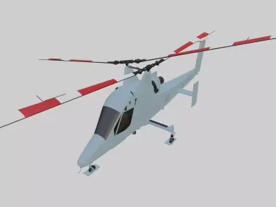 K-MAX - The AERIAL TRUCK Helicopter - US Marines - Low-poly 3D model