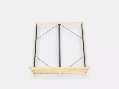 TARVA Bed Frame 6 Low-poly 3D model