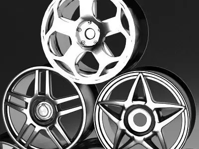 Car rims collection 1 3D model