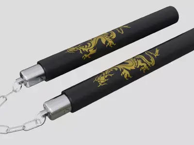 Nunchucks Free low-poly 3D model