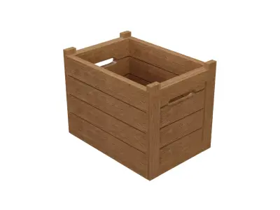 Wooden-Crate wooden box Free low-poly 3D model