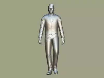 Business man walking Free 3D model