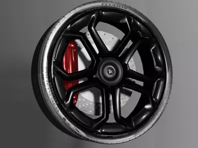  car sport wheels Free low-poly 3D model