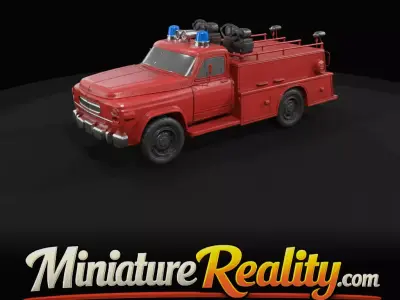 1-87 boston fire department truck Print Ready STL 3D print model