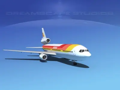Douglas DC-10 Iberia 3D model