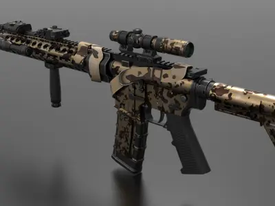 m4 Tactical Fps - Tps Low-poly 3D model