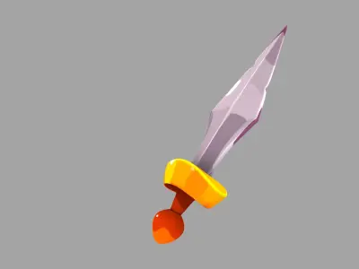 3D Sword and thunder Model Low-poly 3D model