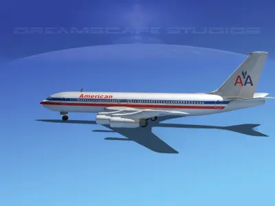 Boeing 707 American Airlines 2 3D model