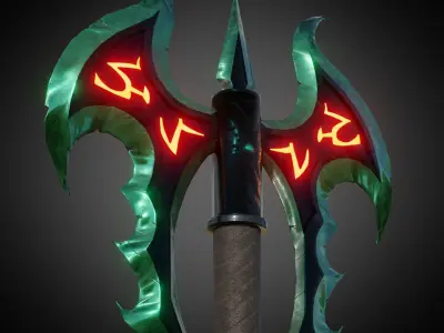 Axe Of Warrior Low-poly 3D model