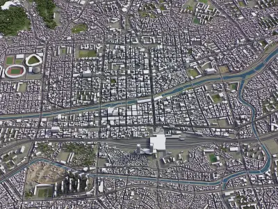 Daejeon Low-poly 3D model