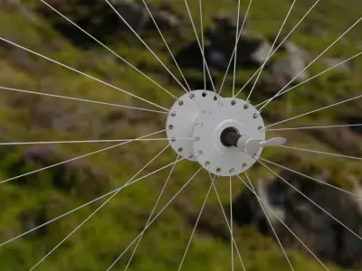 Bycycle Wheel 3D Model Free low-poly 3D model