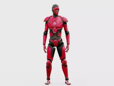 CYBORGTOPIA B-23 Rigged for Unreal Engine - Unity - MIXAMO 3D model