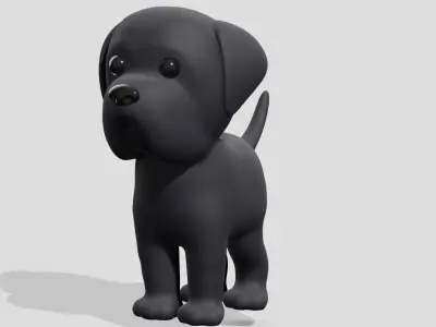 Cute dog Neapolitan mastiff  3D model