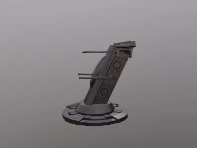 Sci Fi Turret  Low-poly 3D model