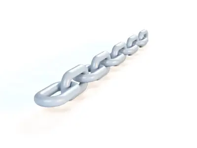 Steel chain model 3D model