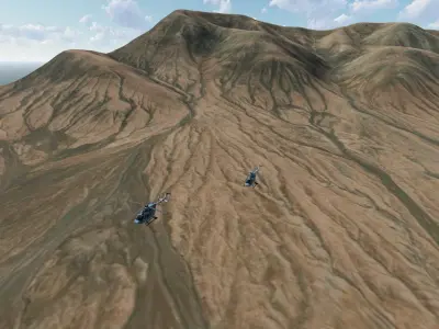 Mountain Valley Near Caleta Lobos Chile 3D model