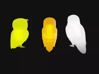 Indirect lighting for Owls 3D model